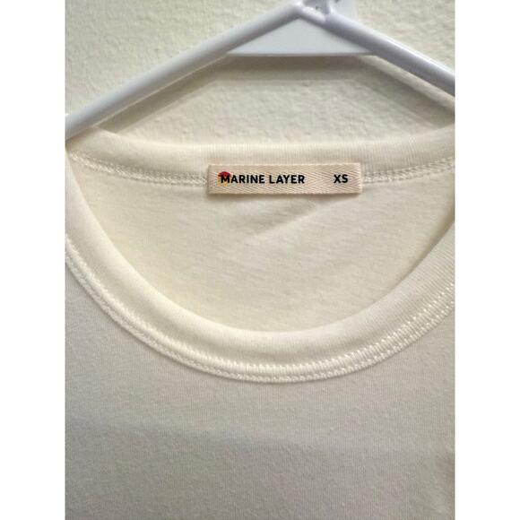 Marine Layer NWOT Ivory Short Sleeve Pride Rainbow Stripes T-shirt size XS - Picture 3 of 10